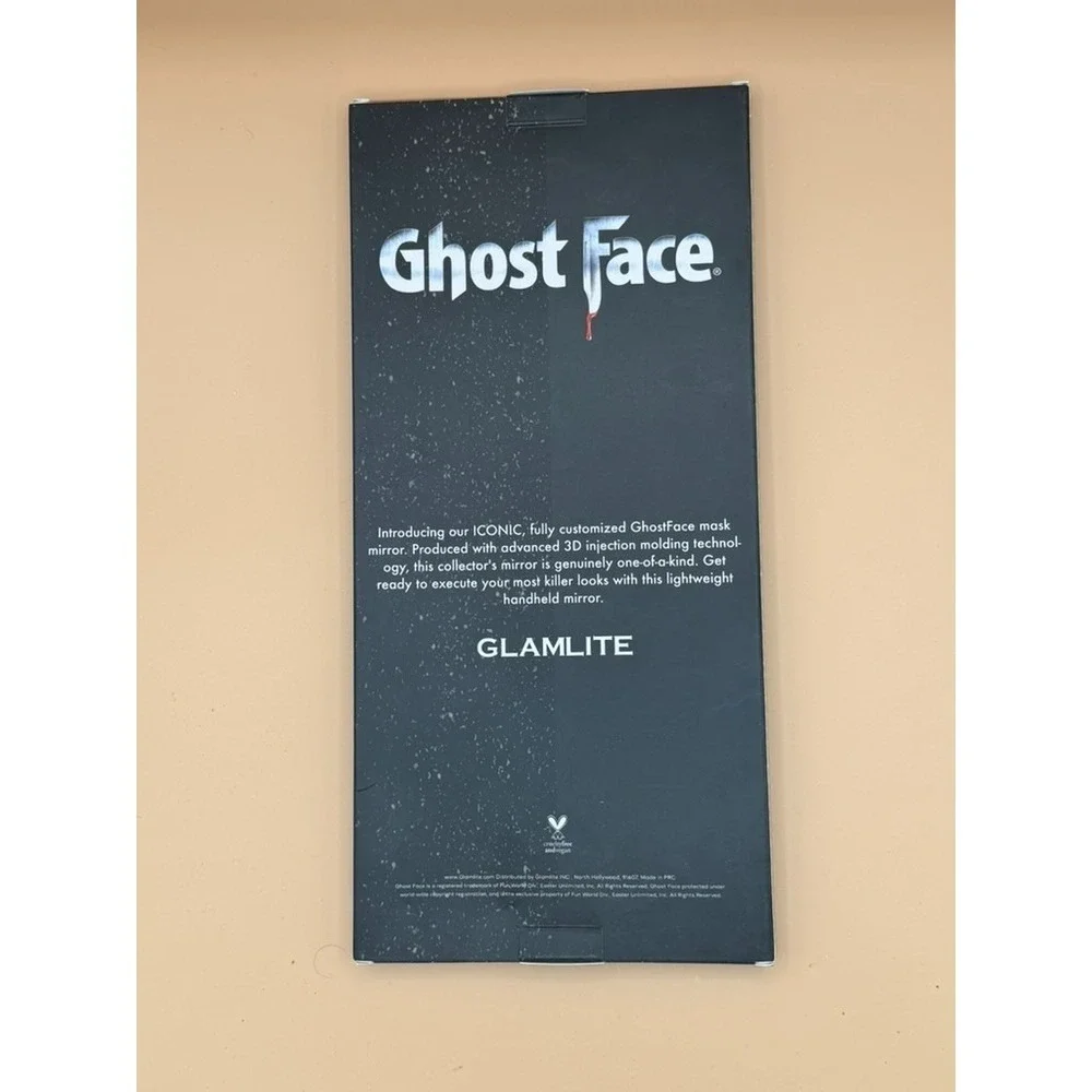 Glamlite Ghost Face Mask Handheld Mirror Scream Horror Collector Boxed
